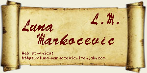 Luna Markočević vizit kartica